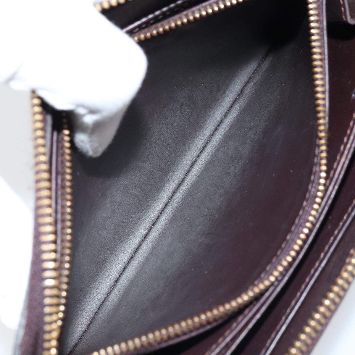 LOUIS VUITTON Monogram Vernis Zippy Long Wallet Amarante M93522 LV Auth BA11508