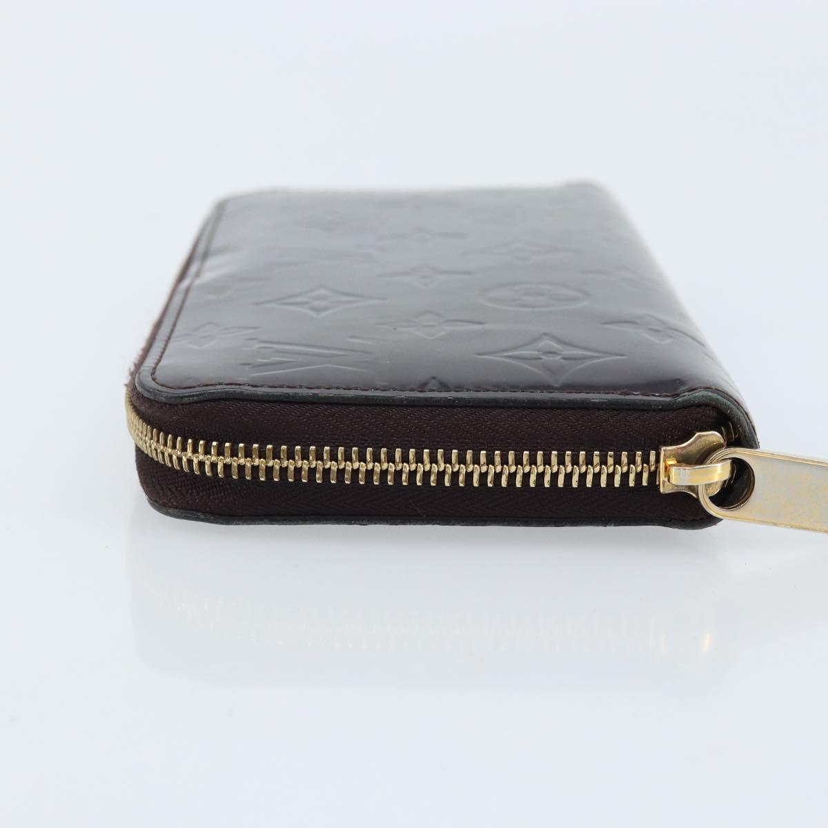 LOUIS VUITTON Monogram Vernis Zippy Long Wallet Amarante M93522 LV Auth BA11508