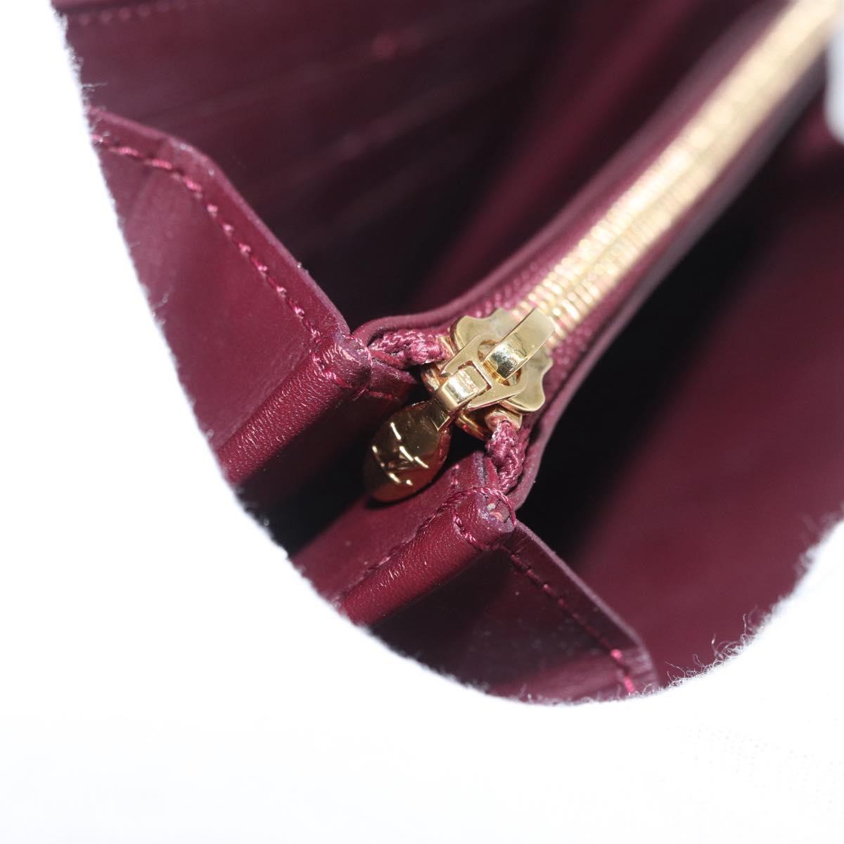LOUIS VUITTON Vernis Portefeuille Sarah Wallet Amarante M93524 LV Auth BA11511A
