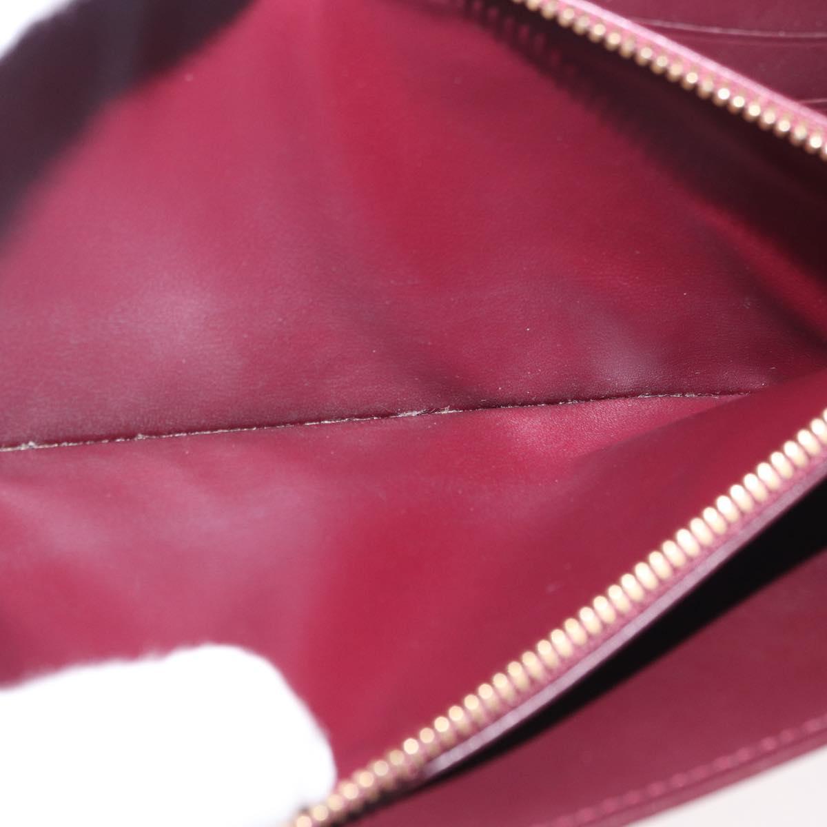 LOUIS VUITTON Vernis Portefeuille Sarah Wallet Amarante M93524 LV Auth BA11511A