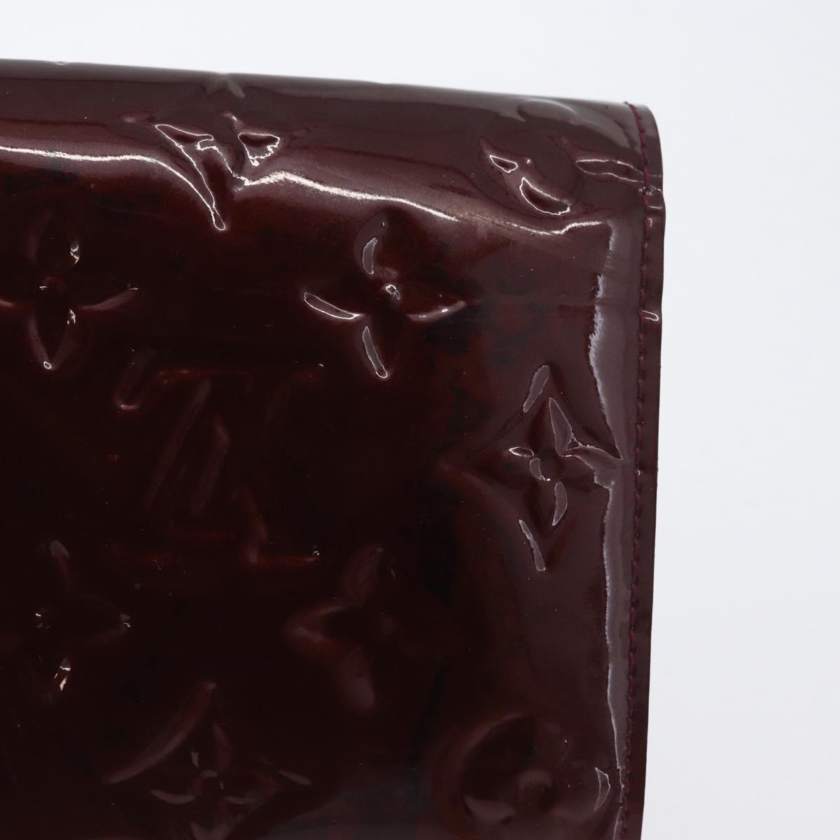 LOUIS VUITTON Vernis Portefeuille Sarah Wallet Amarante M93524 LV Auth BA11511A
