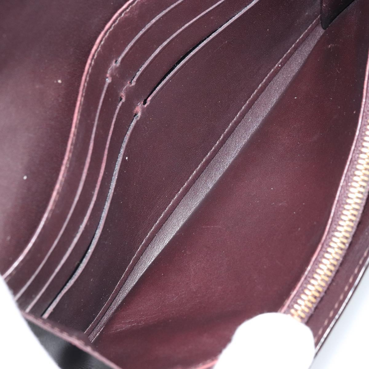 LOUIS VUITTON Vernis Portefeuille Sarah Wallet Amarante M93524 LV Auth BA11512
