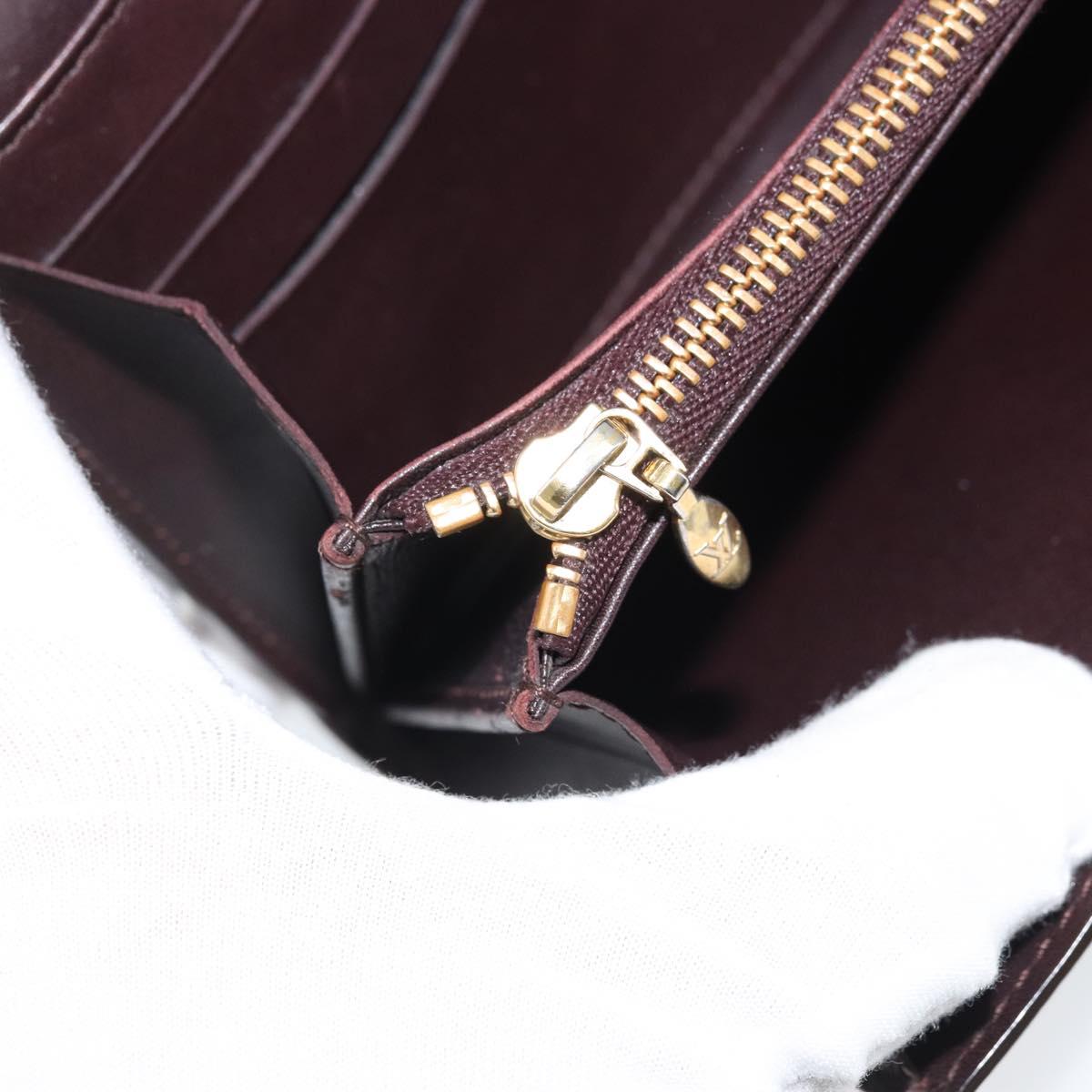 LOUIS VUITTON Vernis Portefeuille Sarah Wallet Amarante M93524 LV Auth BA11512