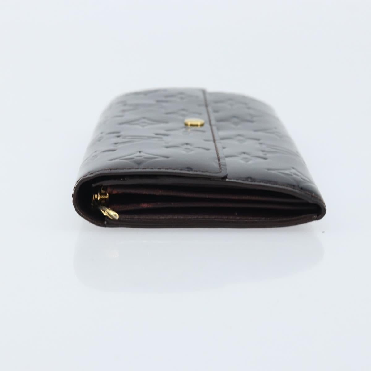 LOUIS VUITTON Vernis Portefeuille Sarah Wallet Amarante M93524 LV Auth BA11512