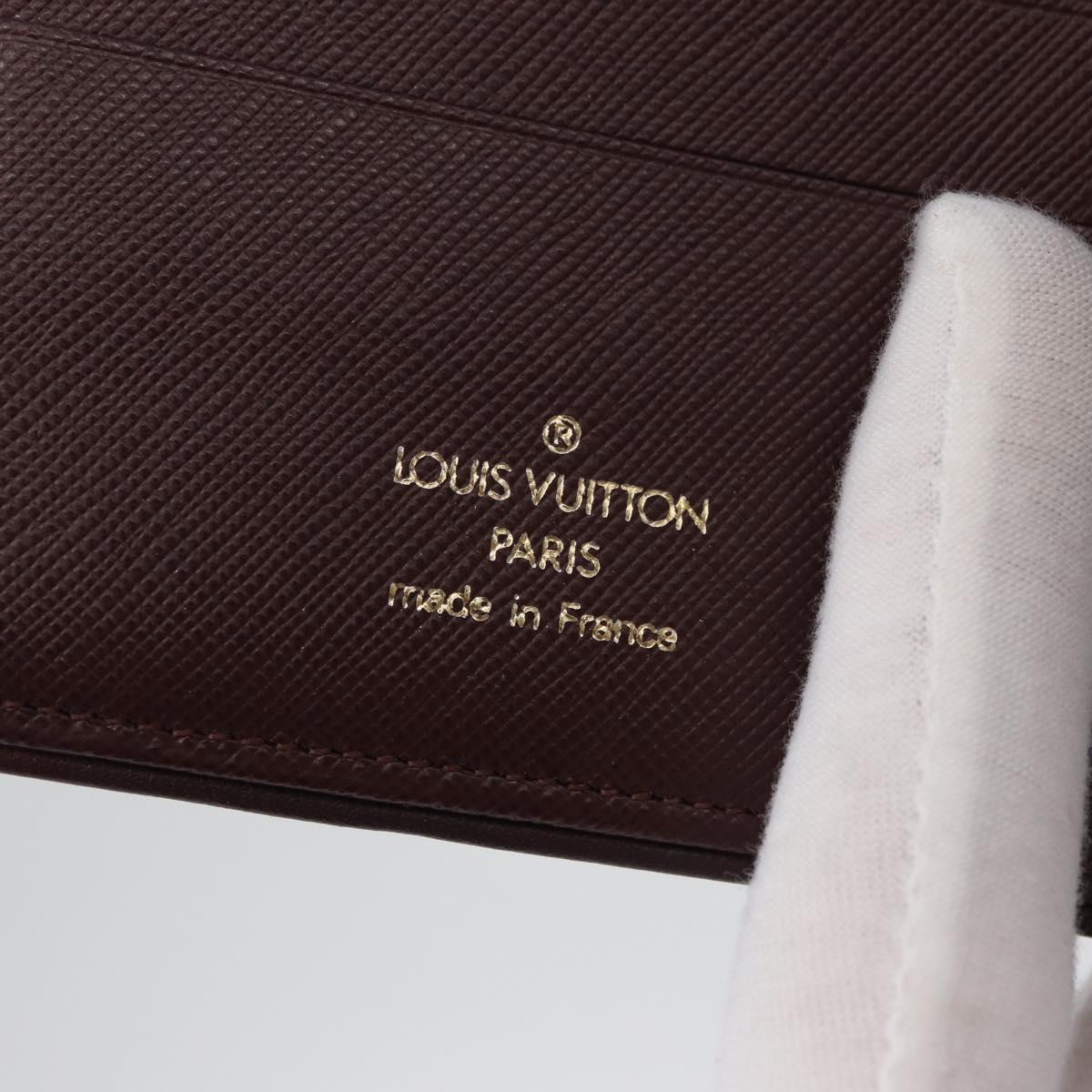 LOUIS VUITTON Mini Porte Billet Cartes Credit Monnaie Red M92241 Auth BA11513A