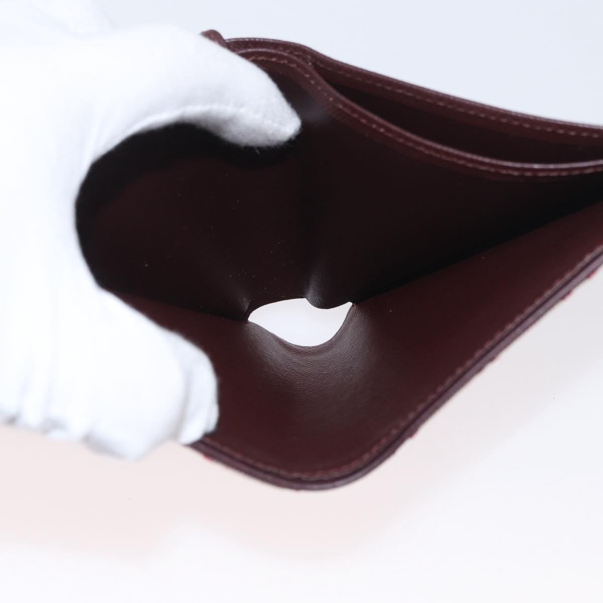 LOUIS VUITTON Mini Porte Billet Cartes Credit Monnaie Red M92241 Auth BA11513A