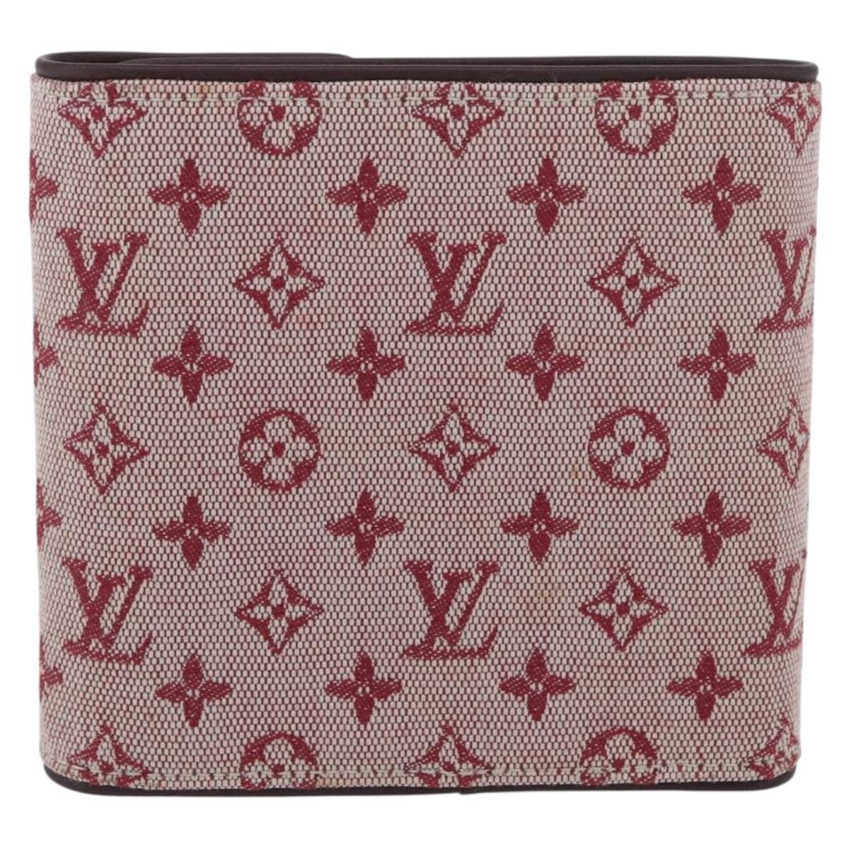 LOUIS VUITTON Mini Porte Billet Cartes Credit Monnaie Red M92241 Auth BA11513A