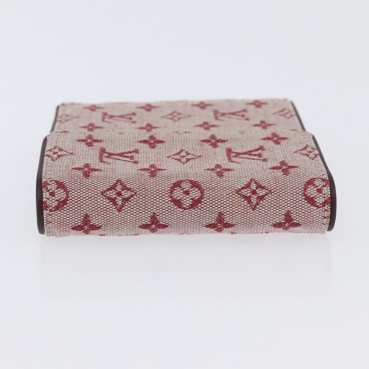 LOUIS VUITTON Mini Porte Billet Cartes Credit Monnaie Red M92241 Auth BA11513A