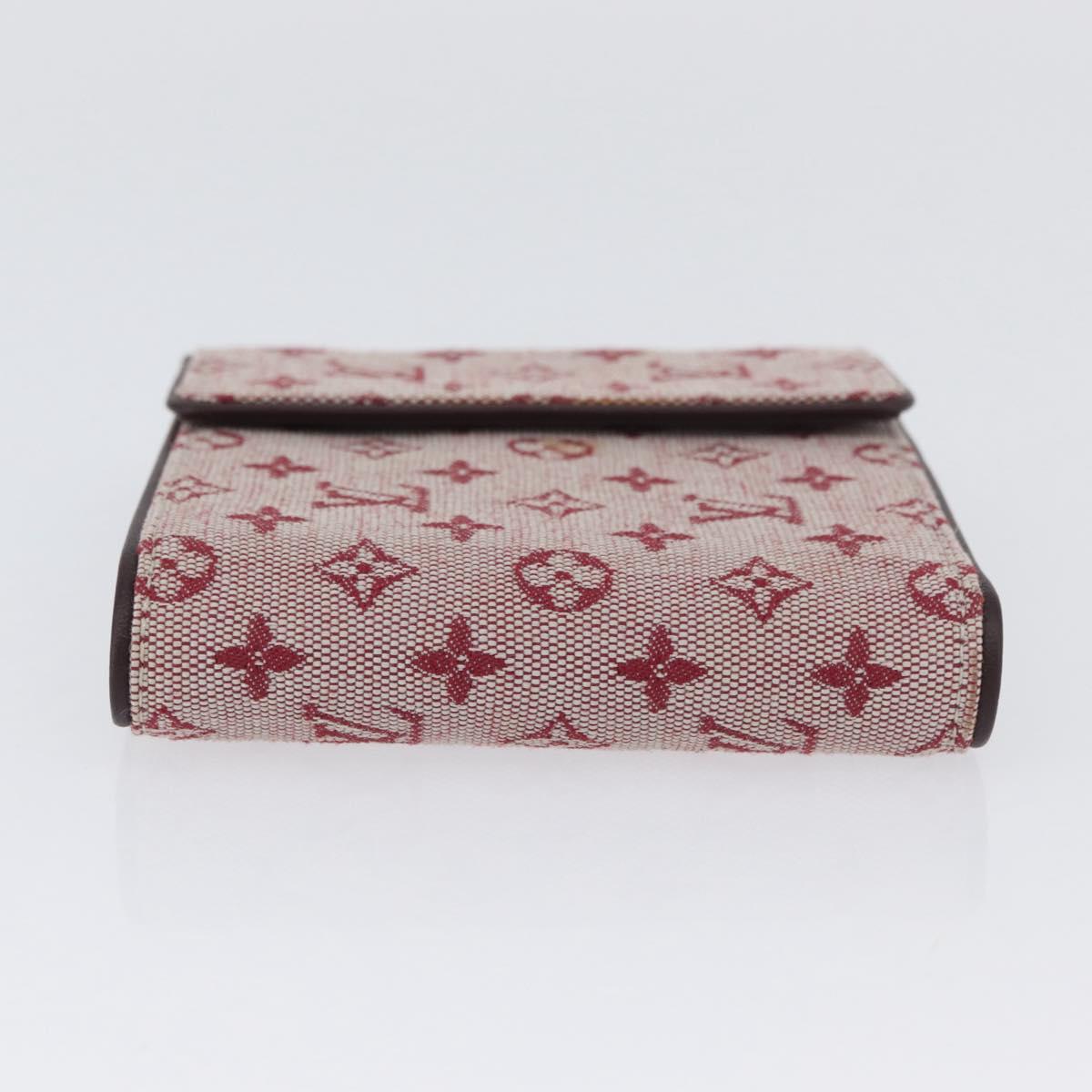 LOUIS VUITTON Mini Porte Billet Cartes Credit Monnaie Red M92241 Auth BA11513A