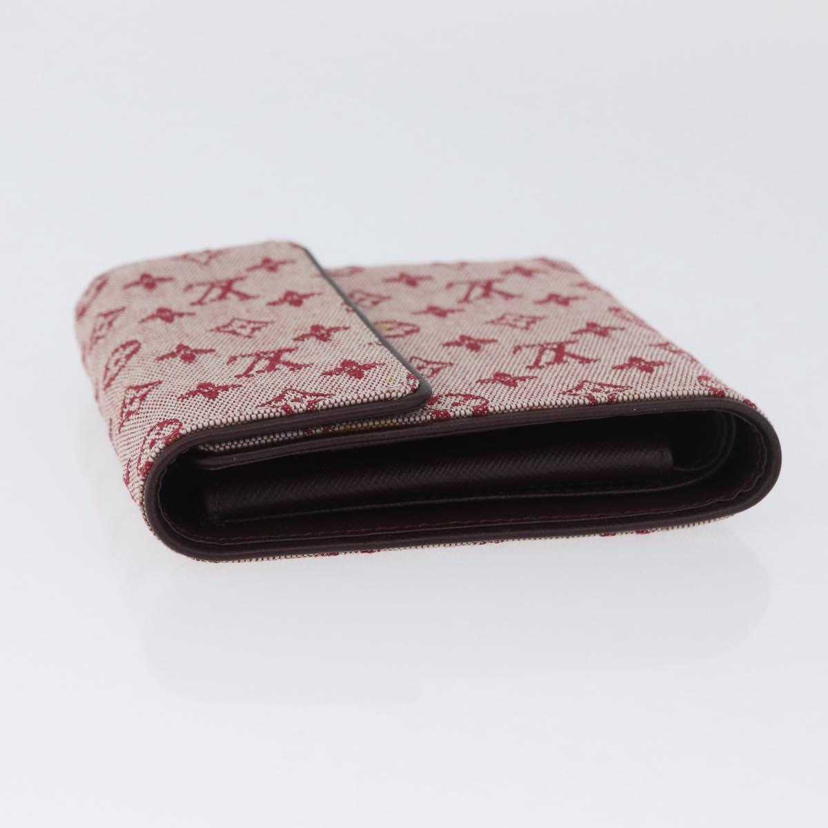 LOUIS VUITTON Mini Porte Billet Cartes Credit Monnaie Red M92241 Auth BA11513A