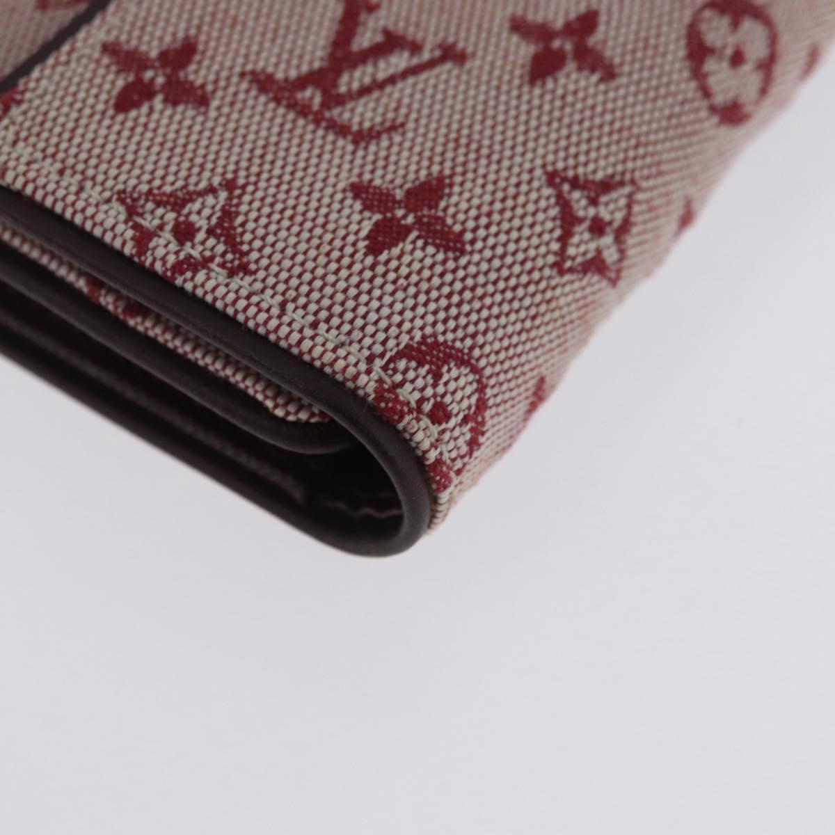 LOUIS VUITTON Mini Porte Billet Cartes Credit Monnaie Red M92241 Auth BA11513A