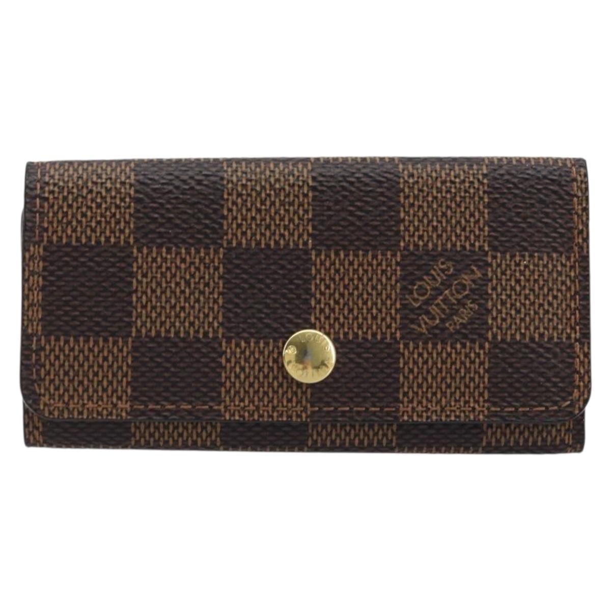 LOUIS VUITTON Damier Ebene Multicles 4 Key Case N62631 LV Auth BA11517