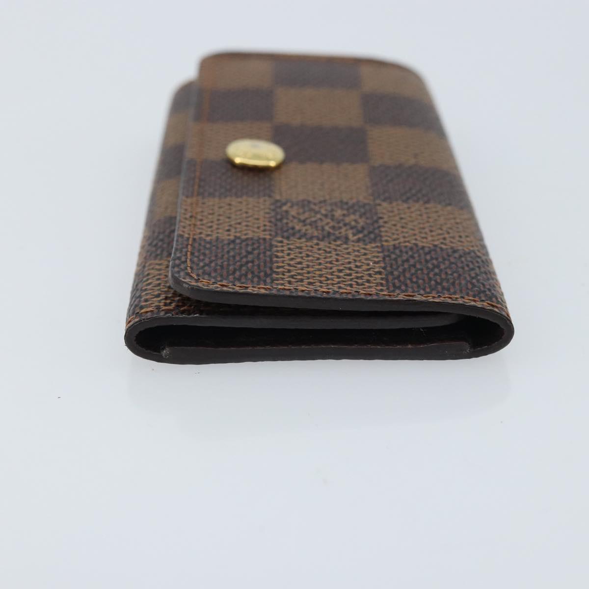 LOUIS VUITTON Damier Ebene Multicles 4 Key Case N62631 LV Auth BA11517