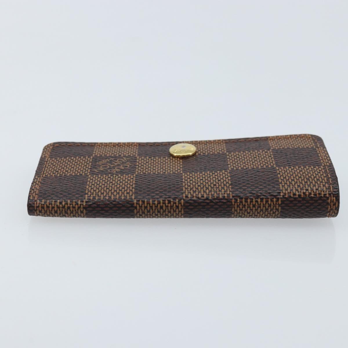 LOUIS VUITTON Damier Ebene Multicles 4 Key Case N62631 LV Auth BA11517