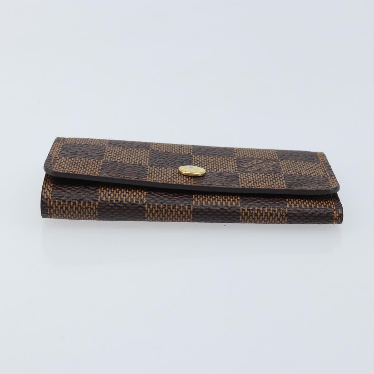 LOUIS VUITTON Damier Ebene Multicles 4 Key Case N62631 LV Auth BA11517