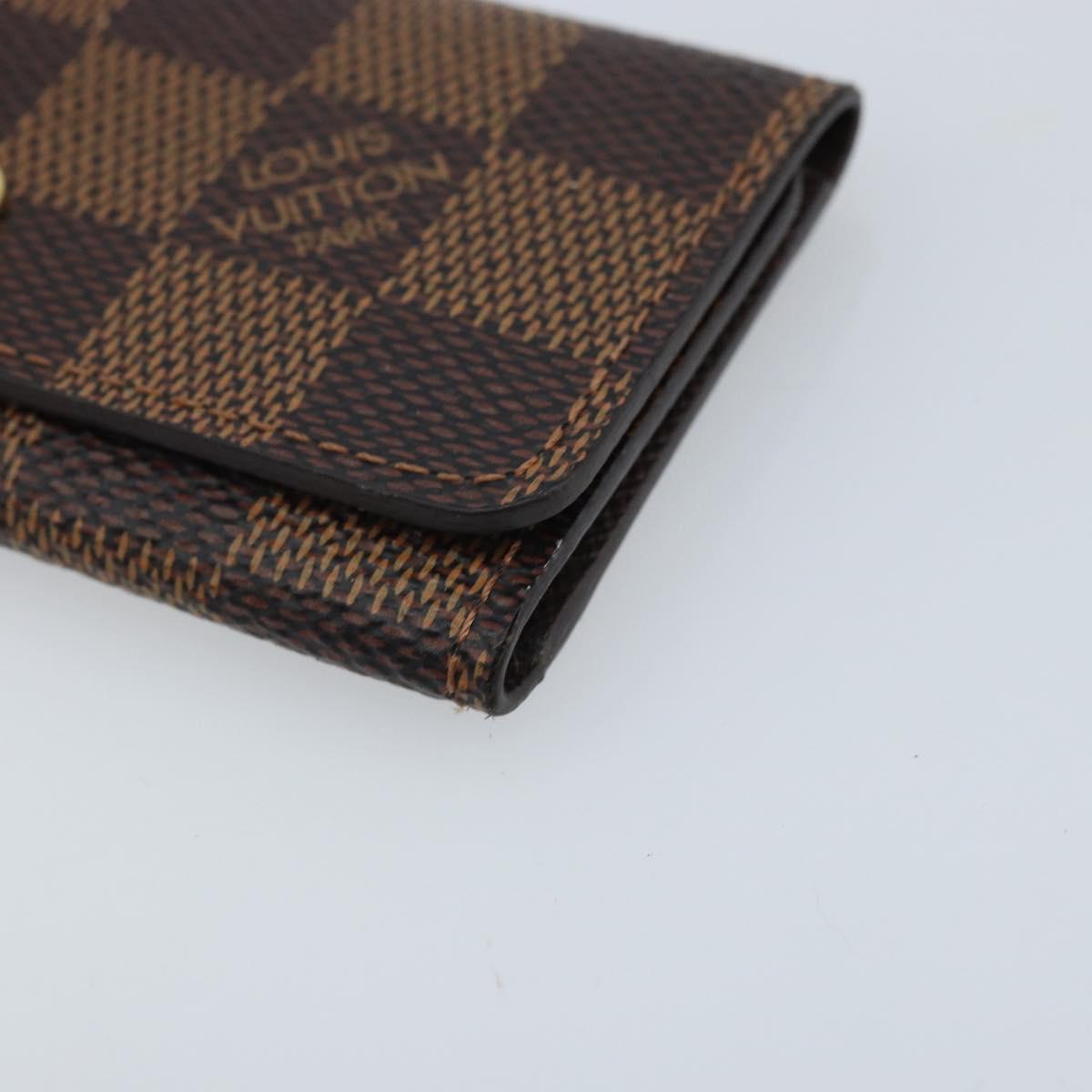 LOUIS VUITTON Damier Ebene Multicles 4 Key Case N62631 LV Auth BA11517