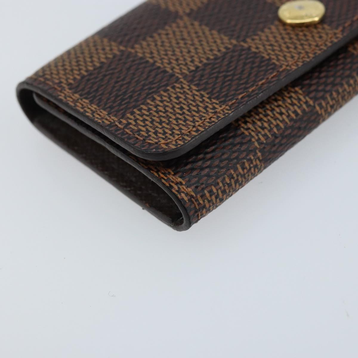 LOUIS VUITTON Damier Ebene Multicles 4 Key Case N62631 LV Auth BA11517