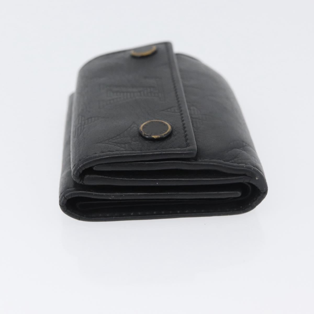 LOUIS VUITTON Monogram Shadow Discovery Compact Wallet Black M67631 Auth BA11519