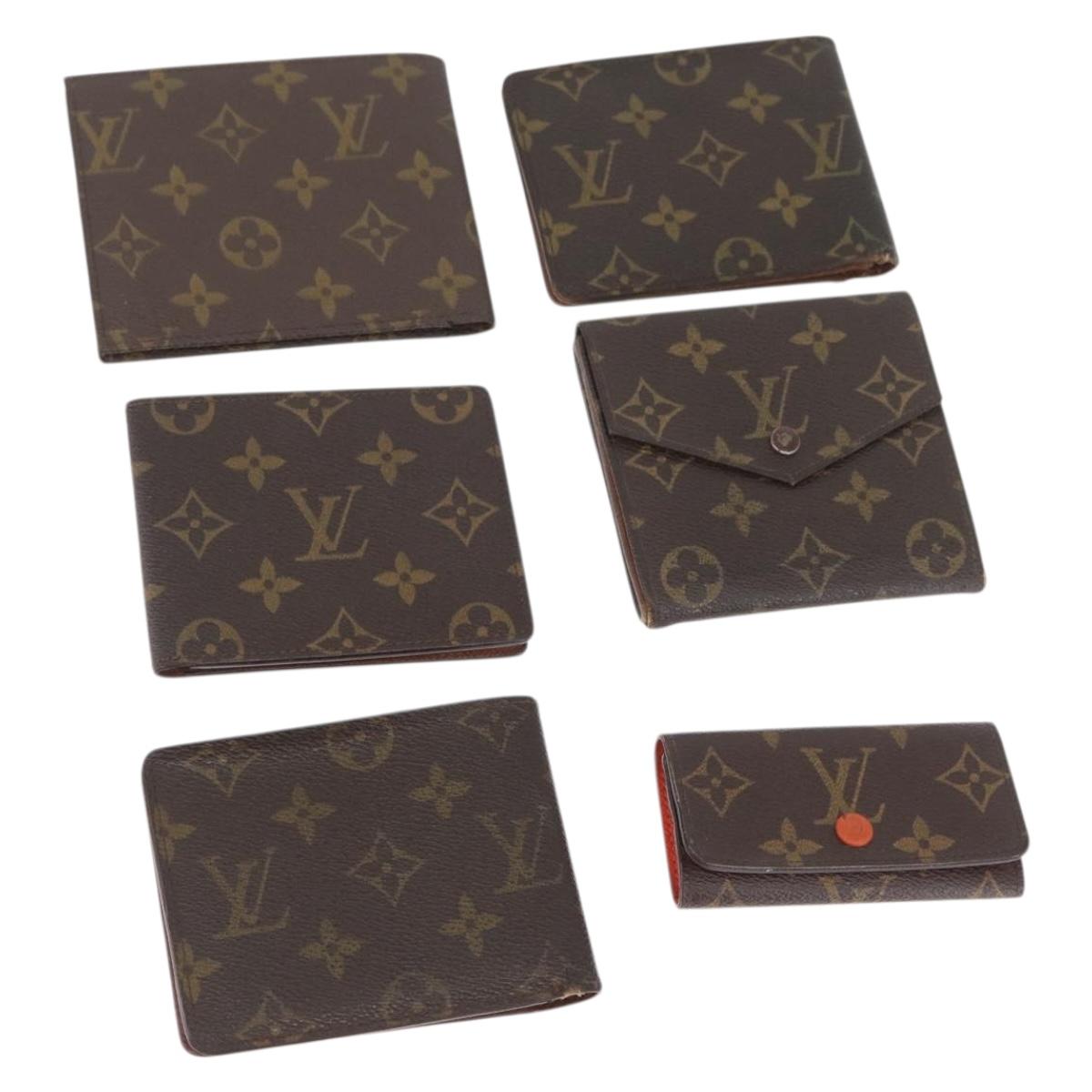 LOUIS VUITTON Monogram Wallet 6 Set LV Auth BA11524