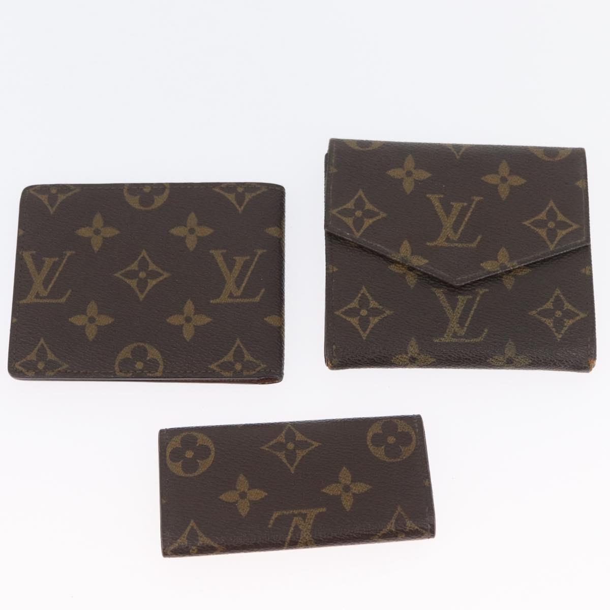 LOUIS VUITTON Monogram Wallet 6 Set LV Auth BA11524