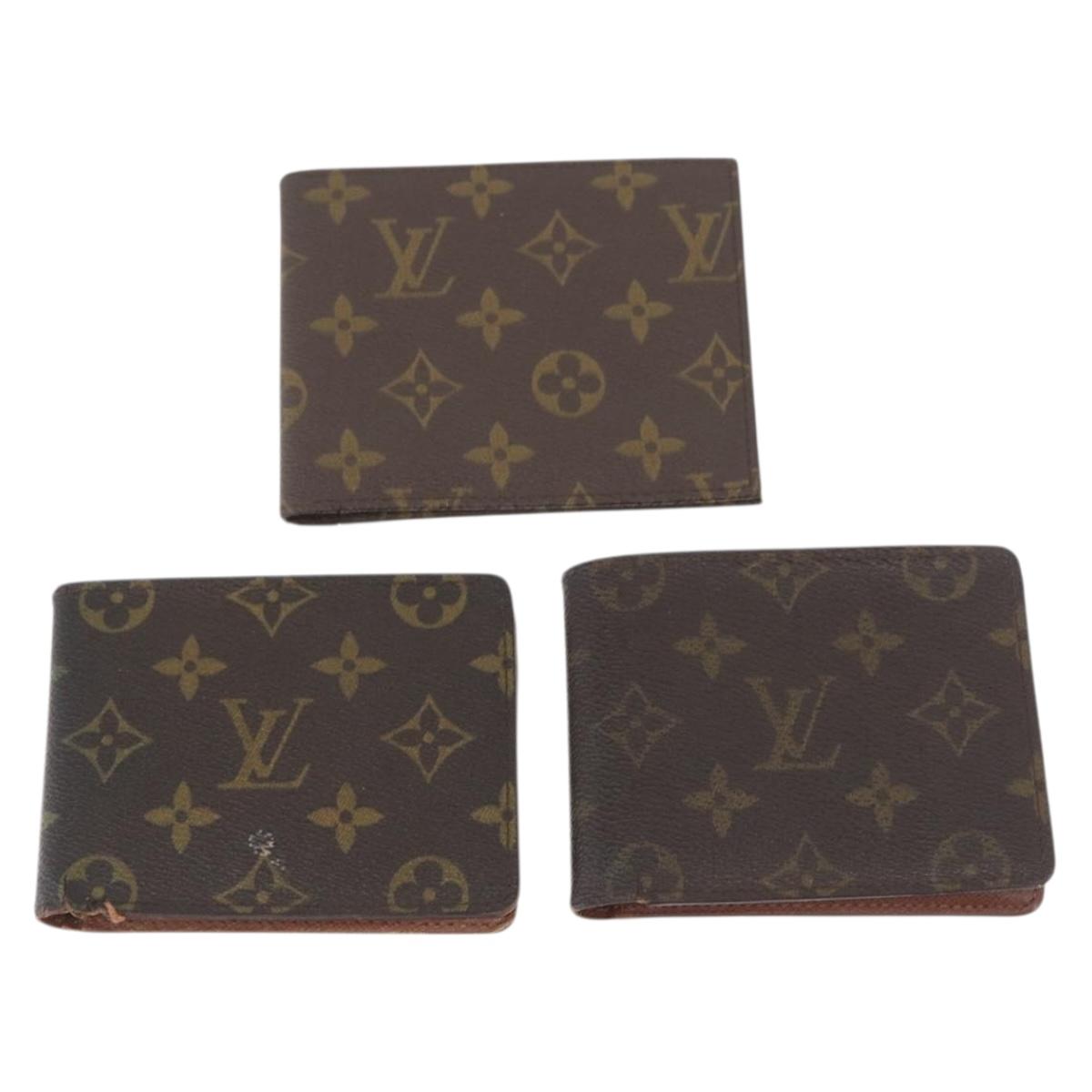 LOUIS VUITTON Monogram Wallet 6 Set LV Auth BA11524