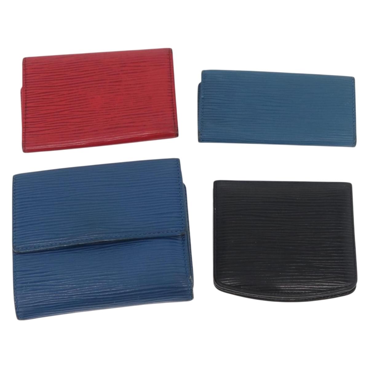 LOUIS VUITTON Monogram Epi LV Cup Leather 7 Set Blue Black Red LV Auth BA11526