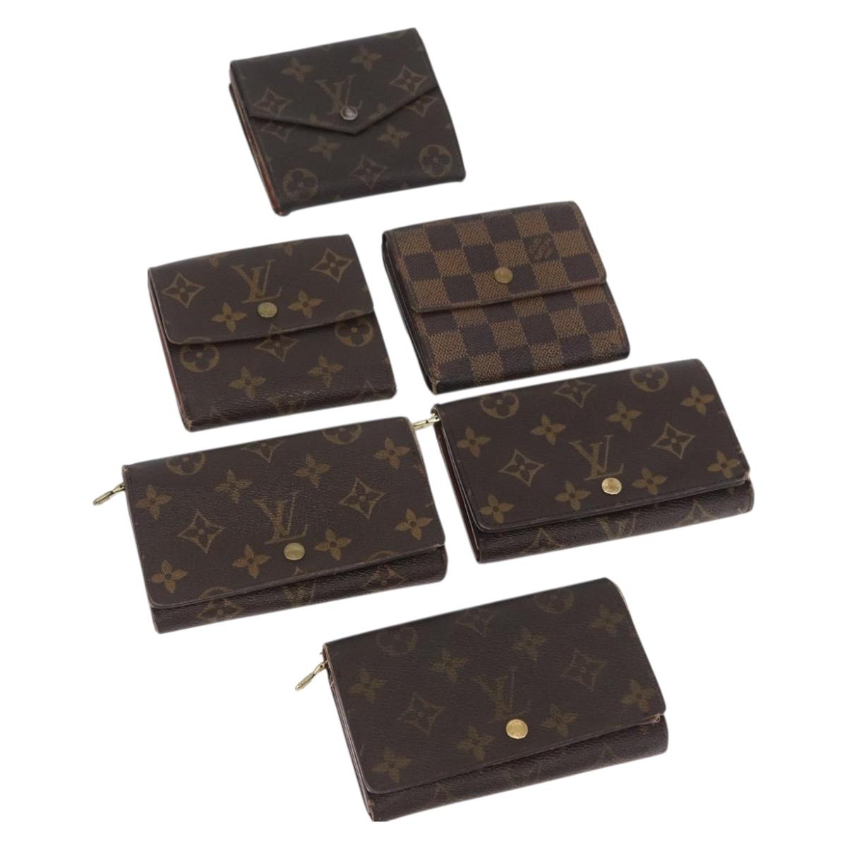 LOUIS VUITTON Monogram Damier Ebene Wallet 6 Set LV Auth BA11528