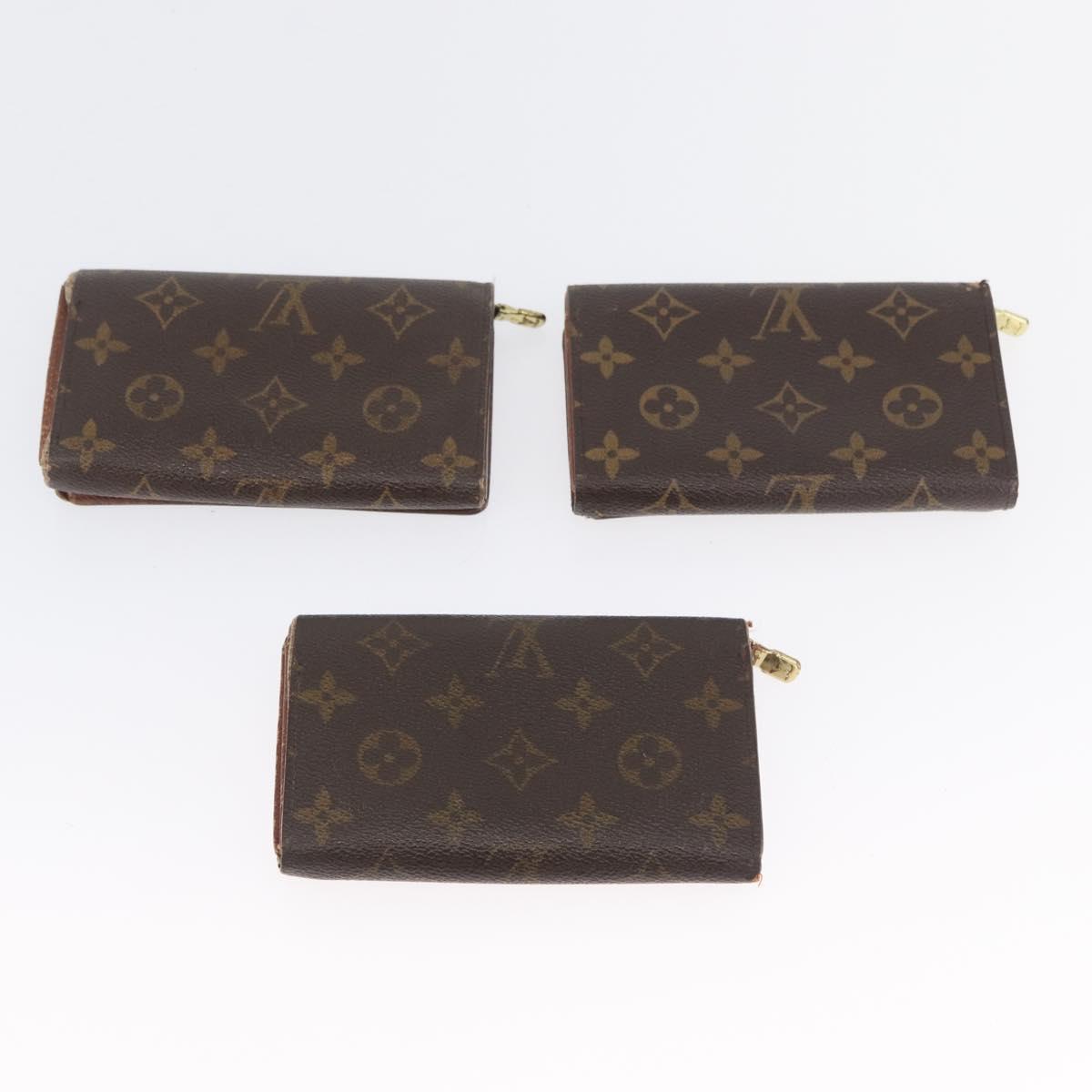 LOUIS VUITTON Monogram Damier Ebene Wallet 6 Set LV Auth BA11528