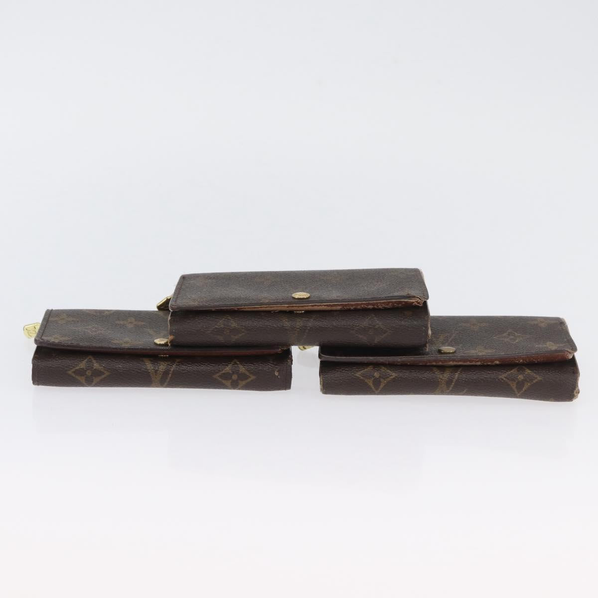LOUIS VUITTON Monogram Damier Ebene Wallet 6 Set LV Auth BA11528