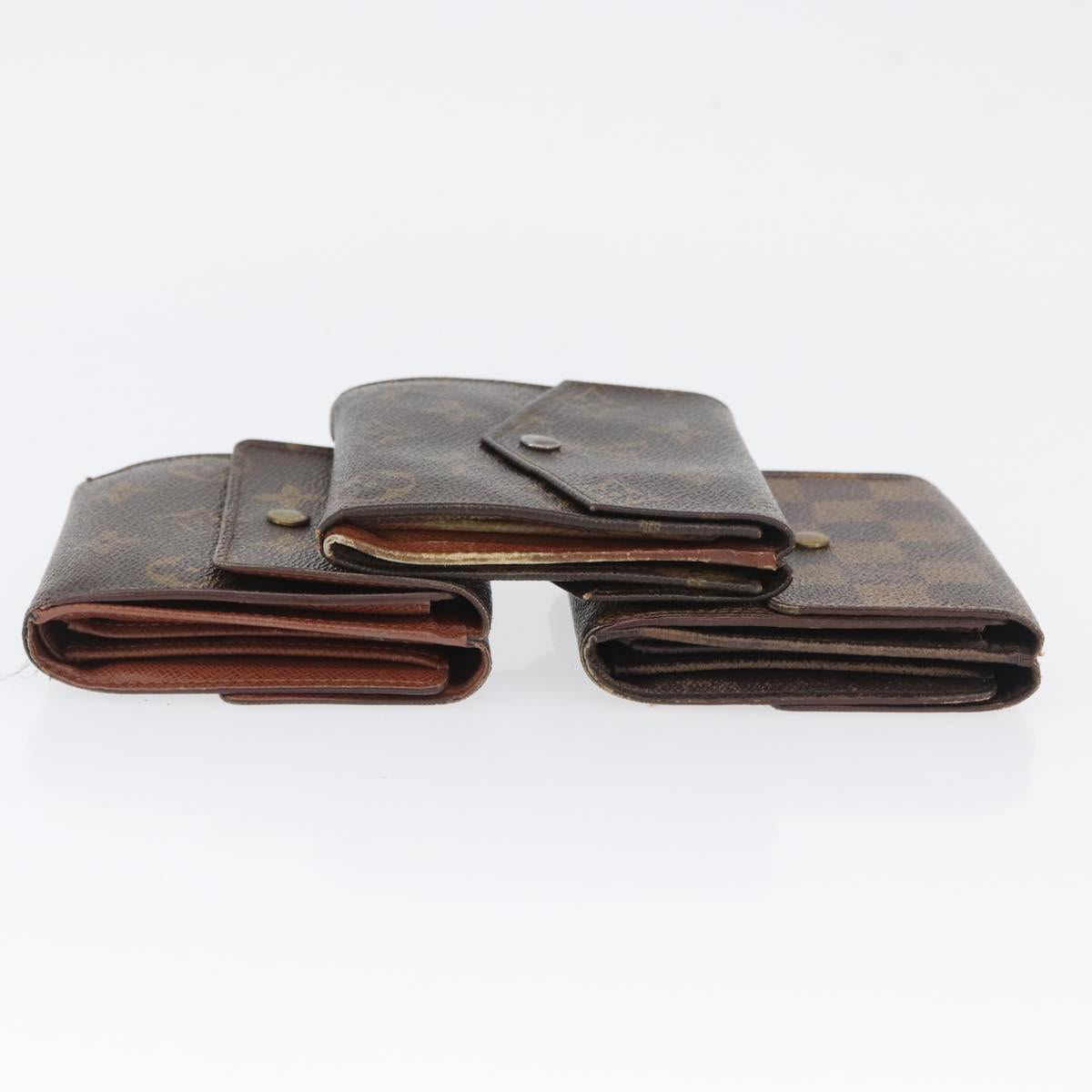LOUIS VUITTON Monogram Damier Ebene Wallet 6 Set LV Auth BA11528