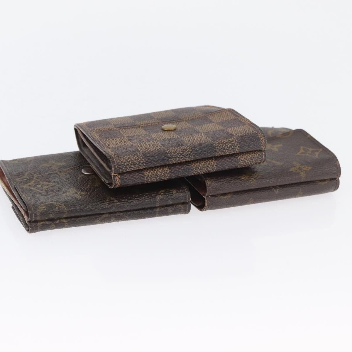 LOUIS VUITTON Monogram Damier Ebene Wallet 6 Set LV Auth BA11528