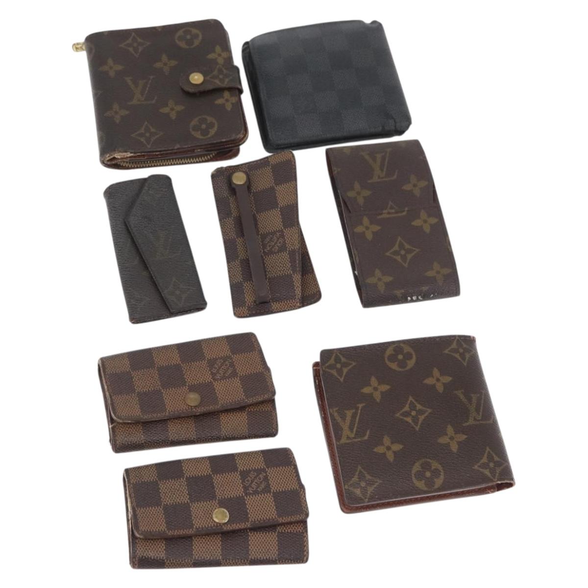 LOUIS VUITTON Monogram Damier Ebene Wallet 8 sets LV Auth BA11529