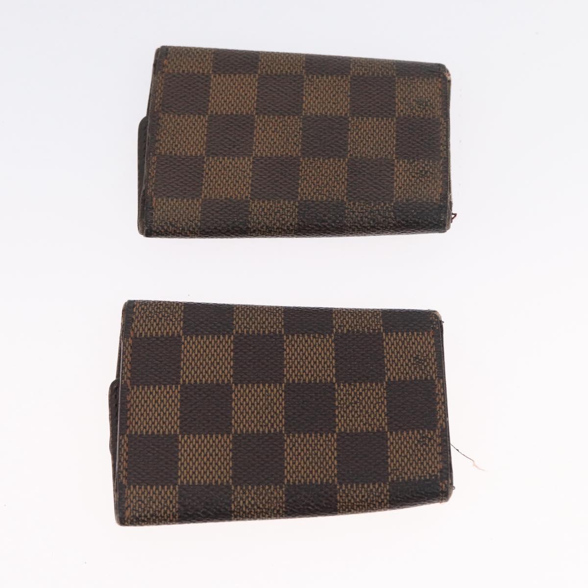 LOUIS VUITTON Monogram Damier Ebene Wallet 8 sets LV Auth BA11529