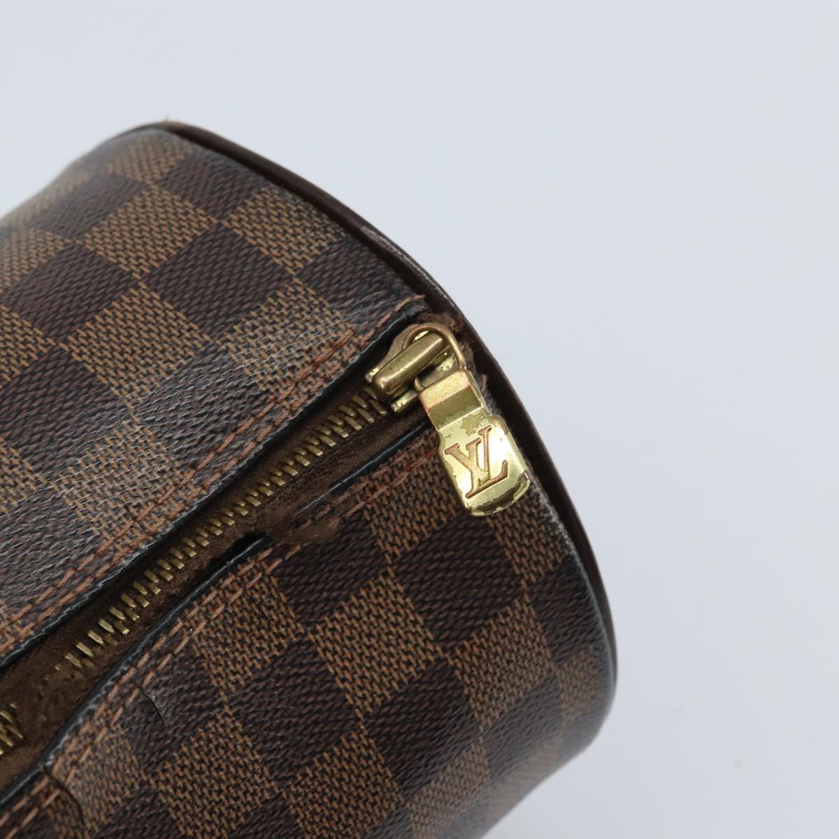 LOUIS VUITTON Damier Ebene Papillon 26 Hand Bag M51304 LV Auth BA11534