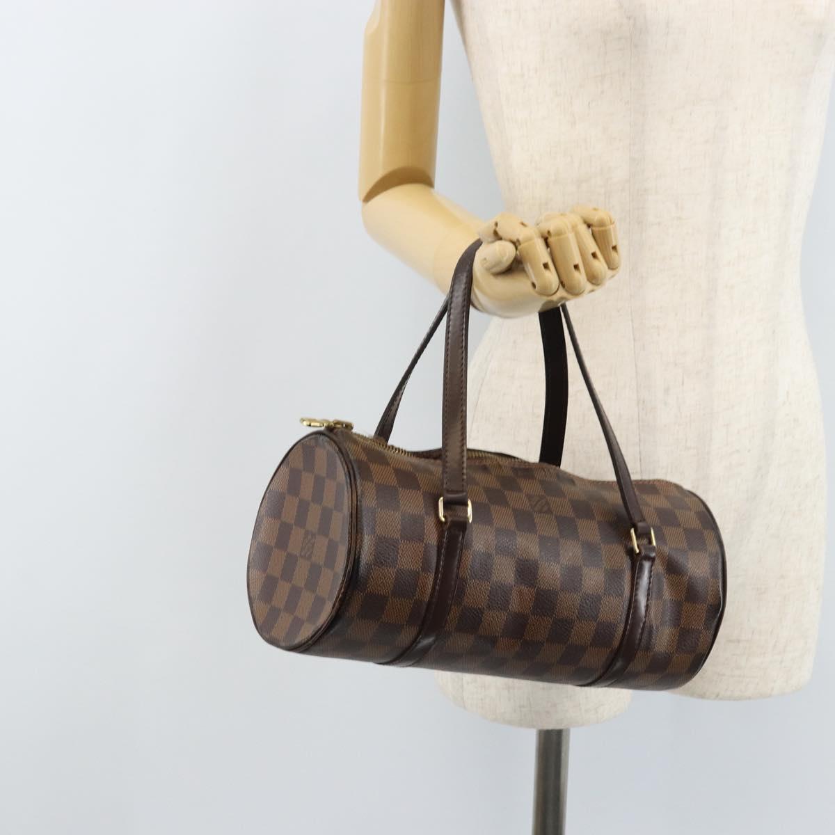 LOUIS VUITTON Damier Ebene Papillon 26 Hand Bag M51304 LV Auth BA11534