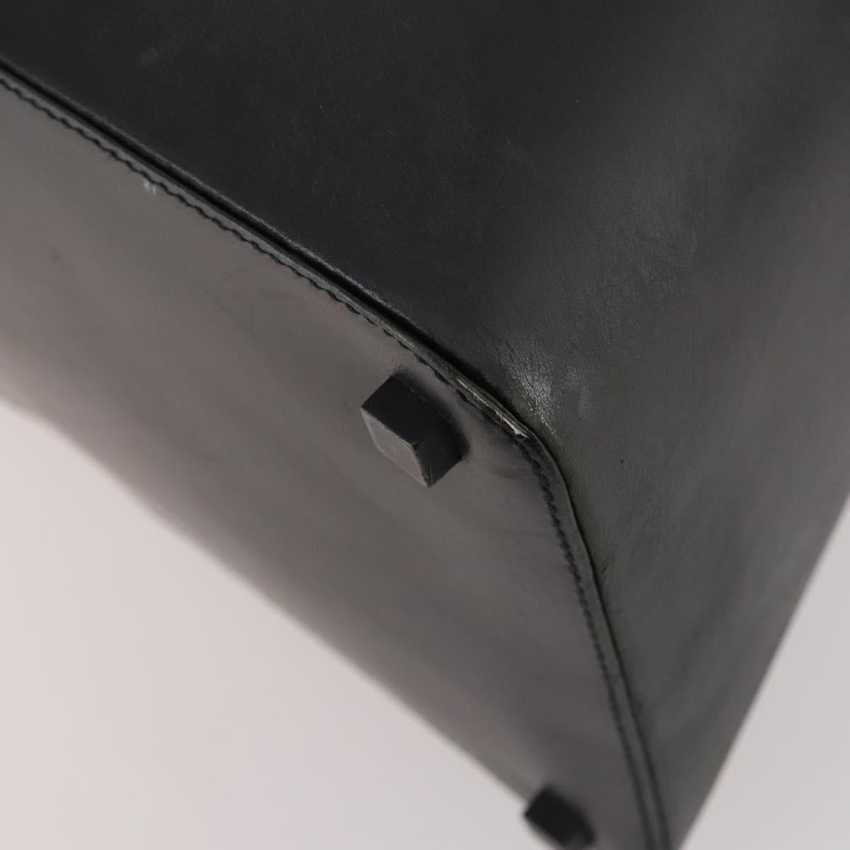 GUCCI Shoulder Bag Canvas Black Silver Auth BA11545