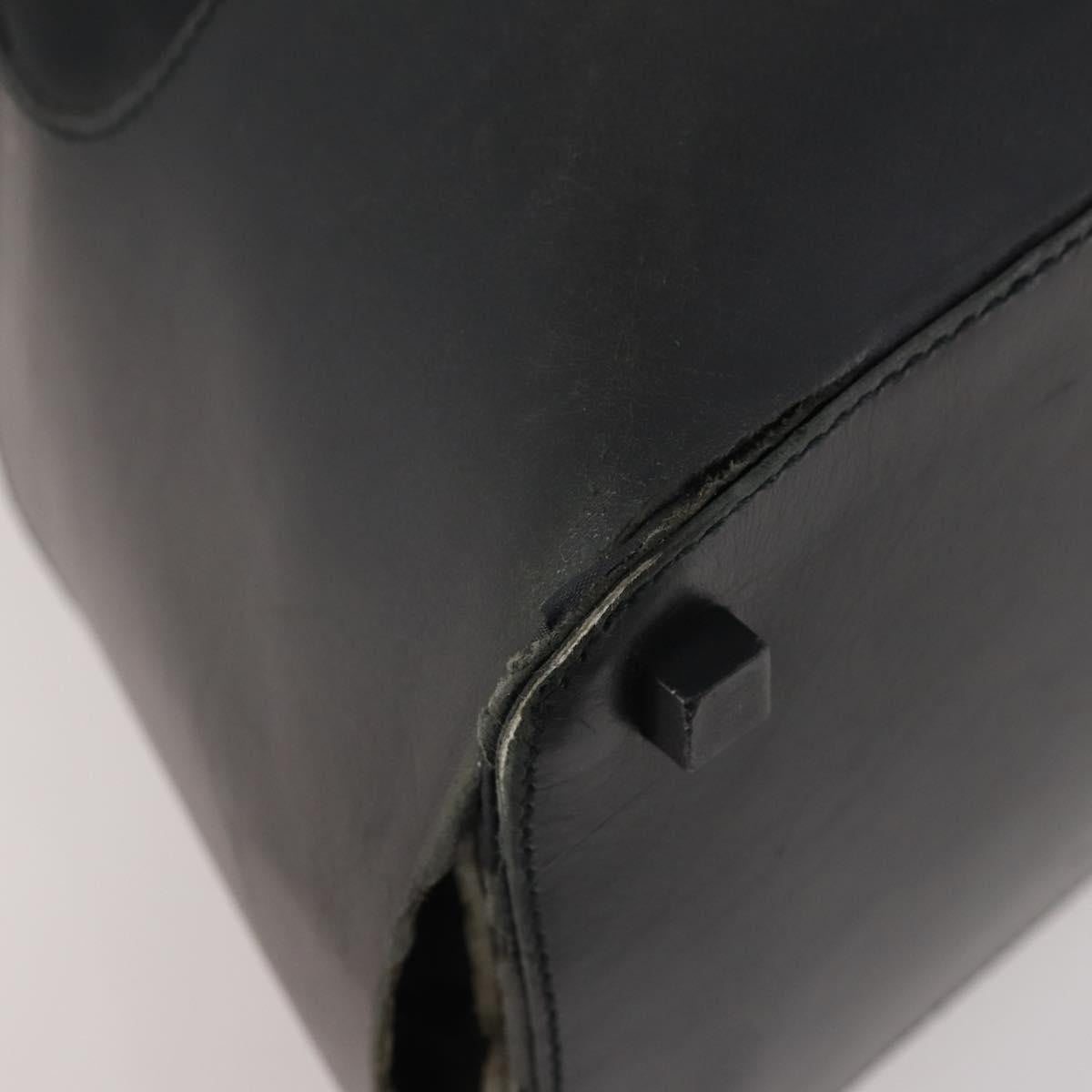 GUCCI Shoulder Bag Canvas Black Silver Auth BA11545