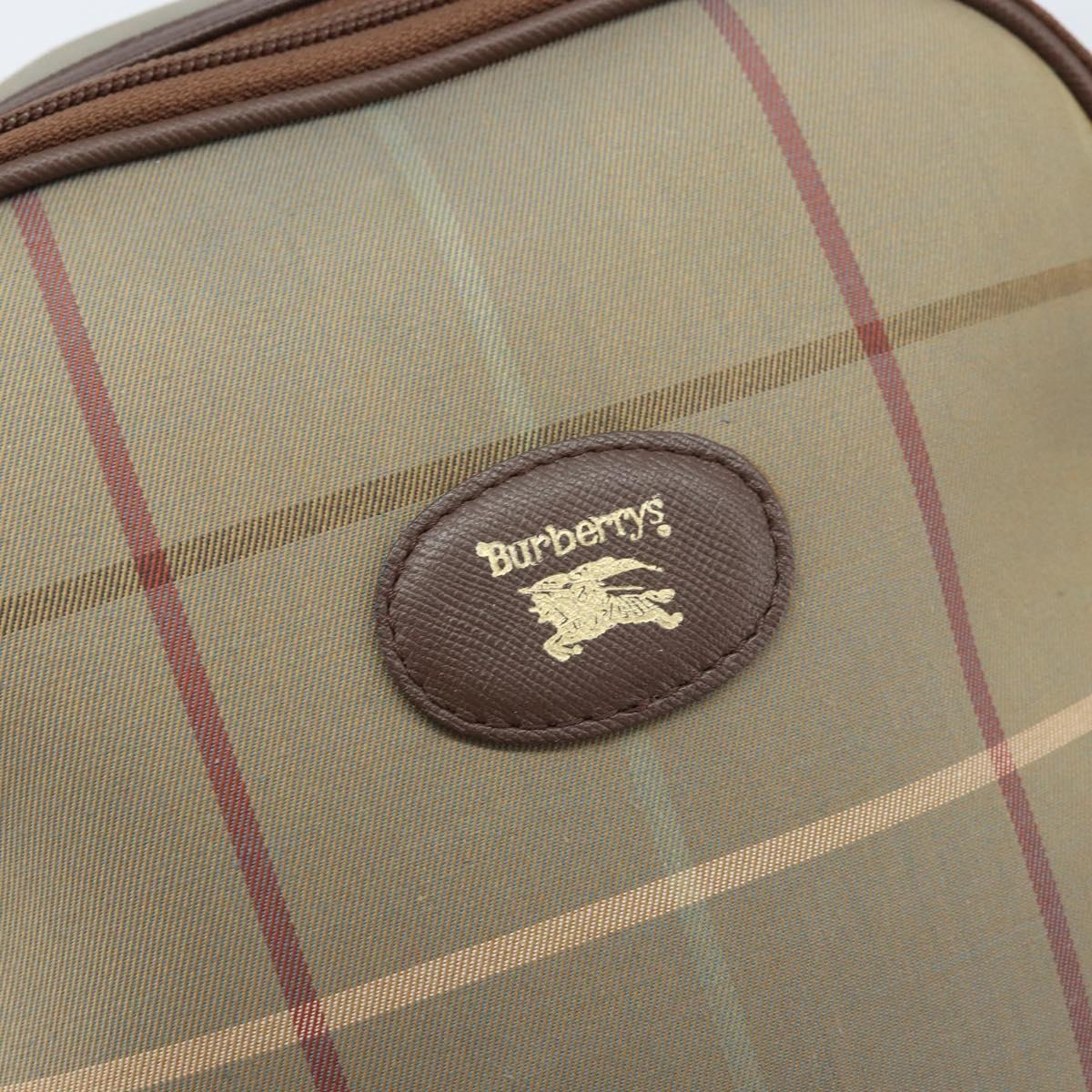 Burberrys Nova Check Shoulder Bag Canvas Brown Gold Auth BA11547