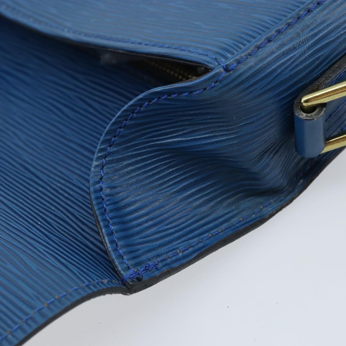 LOUIS VUITTON Epi Saint Cloud GM Shoulder Bag Toledo Blue M52195 LV Auth BA11551