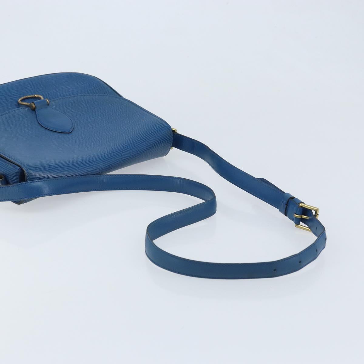 LOUIS VUITTON Epi Saint Cloud GM Shoulder Bag Toledo Blue M52195 LV Auth BA11551