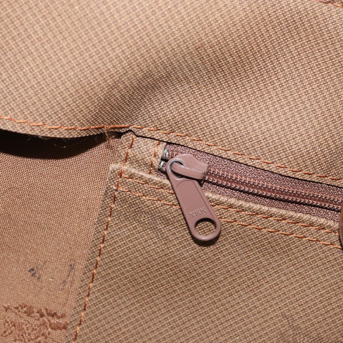 Burberrys Nova Check Hand Bag Canvas Brown Gold Auth BA11552
