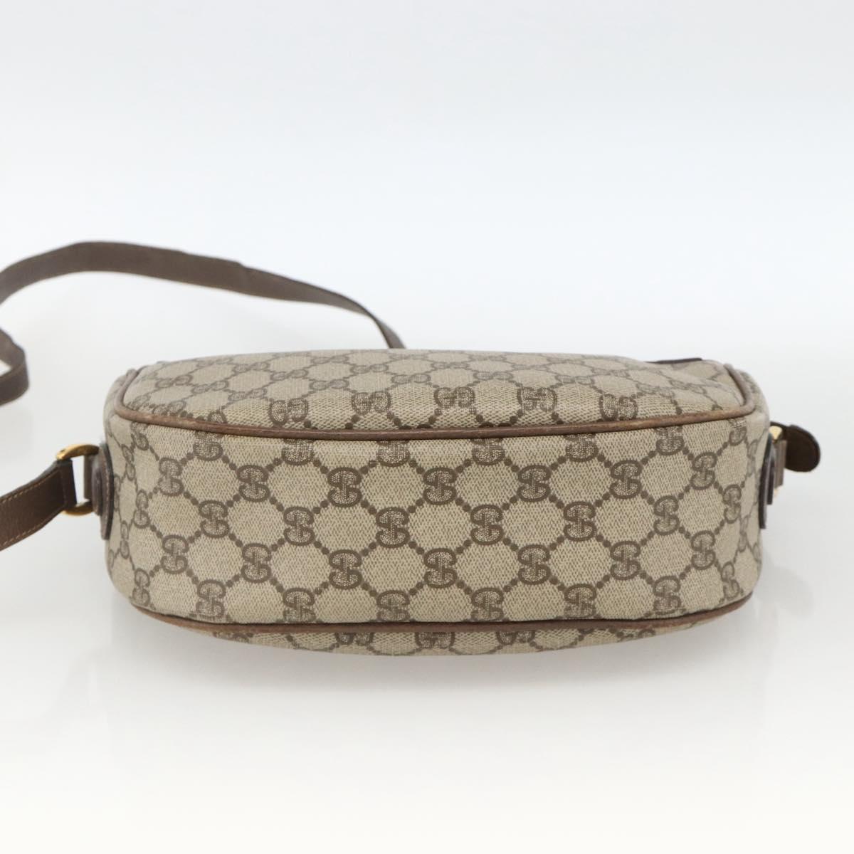 GUCCI GG Supreme Web Sherry Line Bag PVC Beige Gold 001 115 0918 Auth BA11553