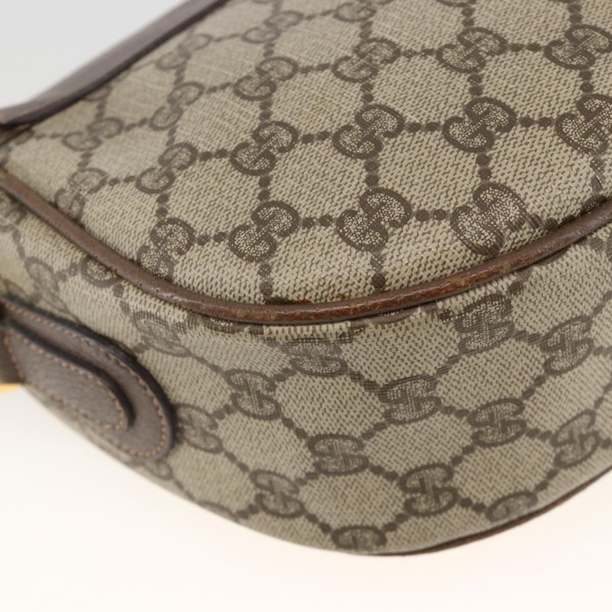 GUCCI GG Supreme Web Sherry Line Bag PVC Beige Gold 001 115 0918 Auth BA11553