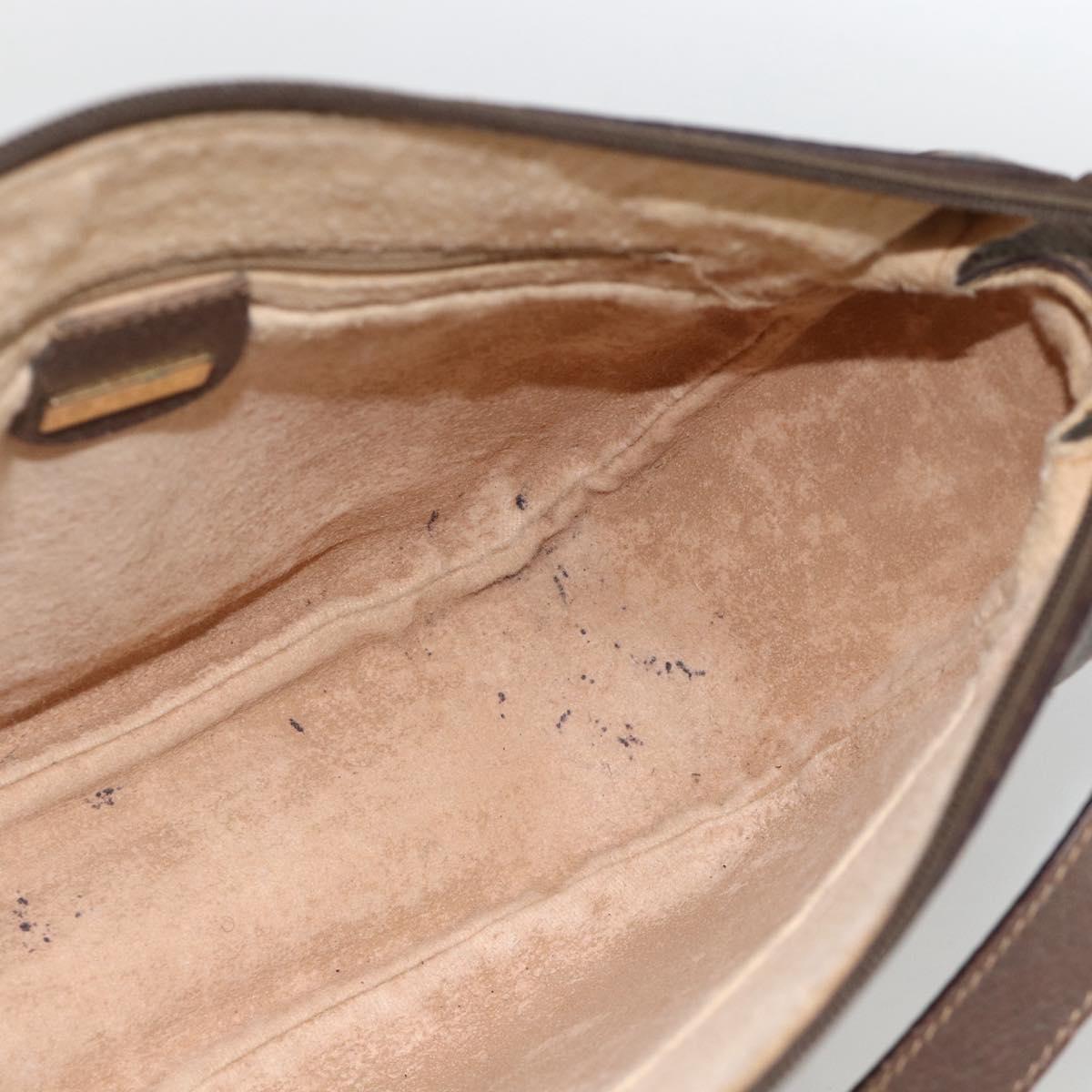 GUCCI GG Supreme Web Sherry Line Bag PVC Beige Gold 001 115 0918 Auth BA11553