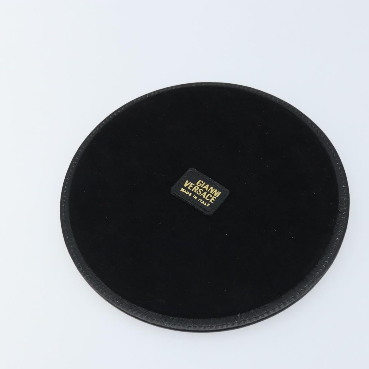 Gianni Versace Accessory Case Leather Black Auth BA11560A