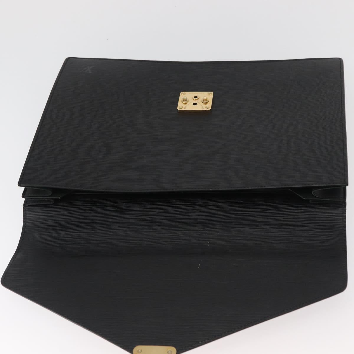 LOUIS VUITTON Epi Serviette Conseiller Business Bag Black M54422 LV Auth BA11563
