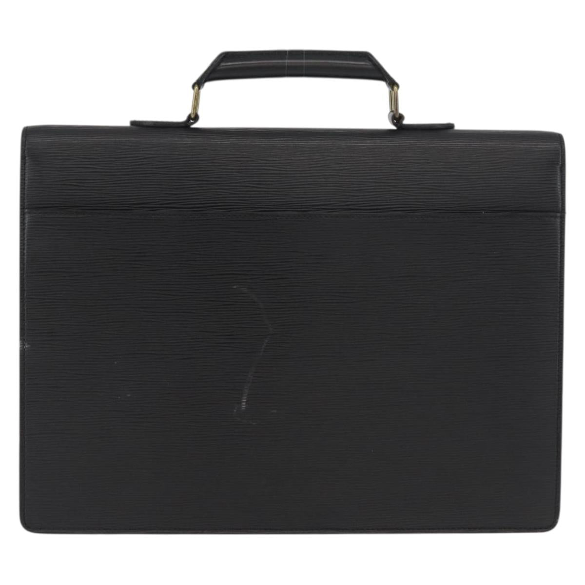 LOUIS VUITTON Epi Serviette Conseiller Business Bag Black M54422 LV Auth BA11563