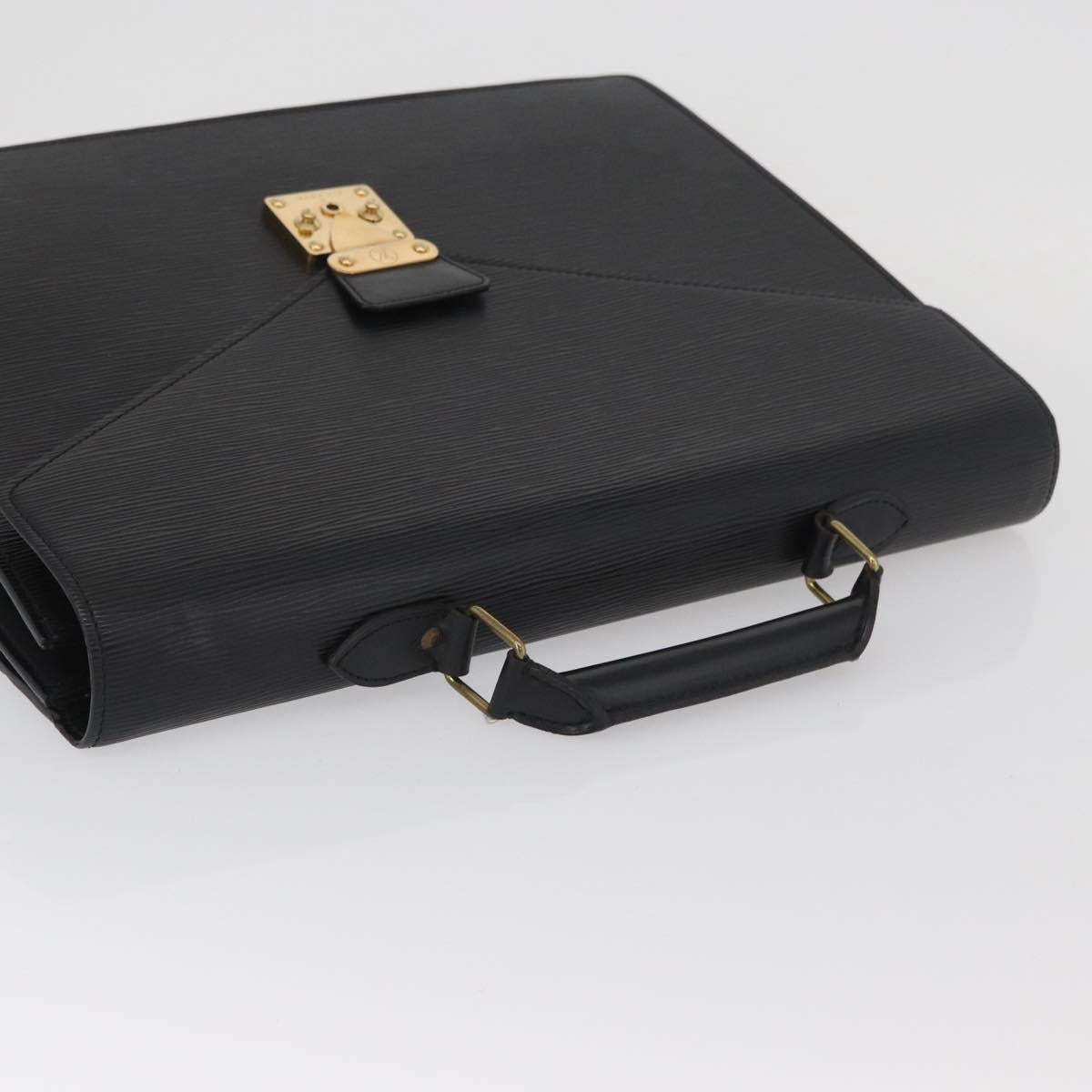 LOUIS VUITTON Epi Serviette Conseiller Business Bag Black M54422 LV Auth BA11563