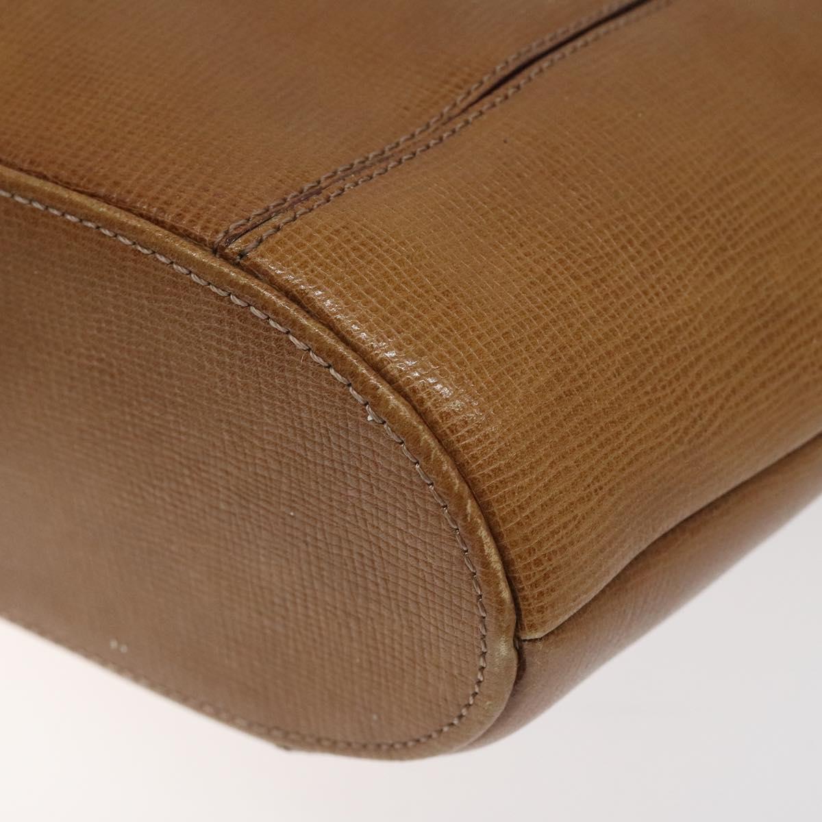 GIVENCHY Shoulder Bag Leather Brown Gold Auth BA1157