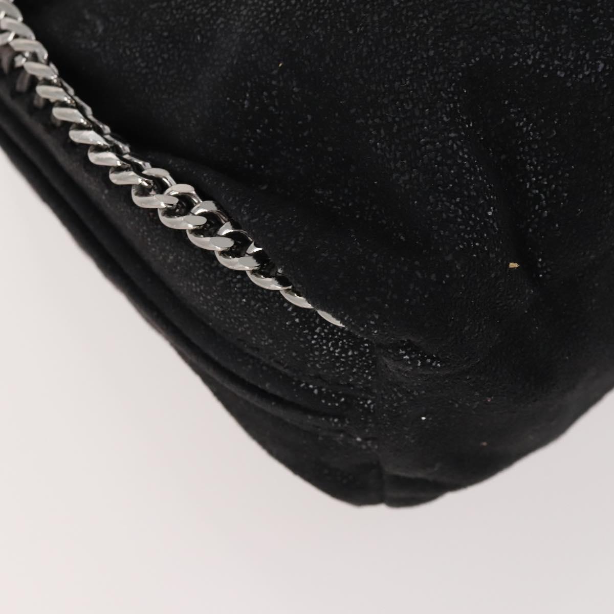 Stella MacCartney Falabella Backpack Suede Black Silver Auth BA11573